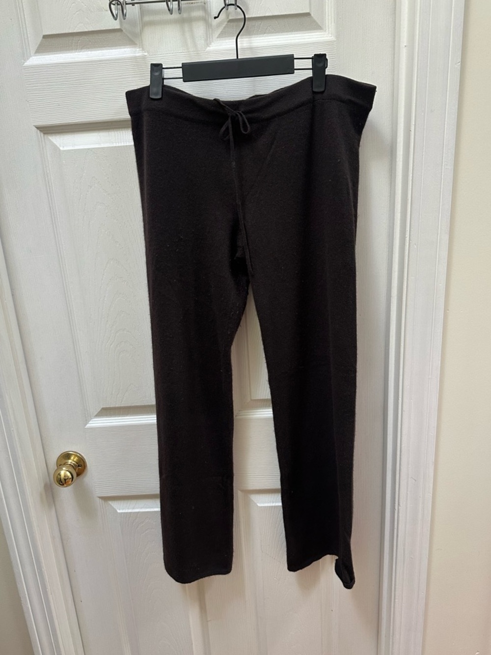 Aqua cashmere wool chocolate brown wide leg sweatpants m medium